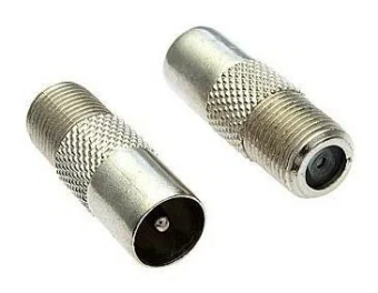 Разъемы FF-TV-M, Переходник TV штекер-F гнездо от магазина РЭССИ